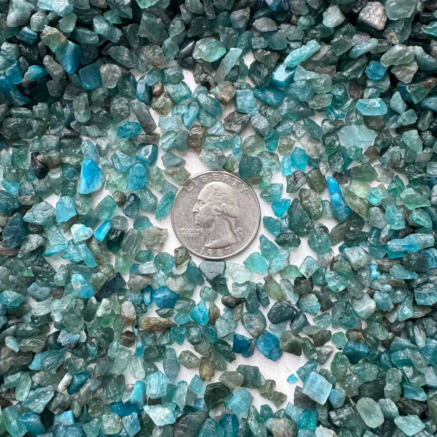 Blue Apatite Crystal Chips