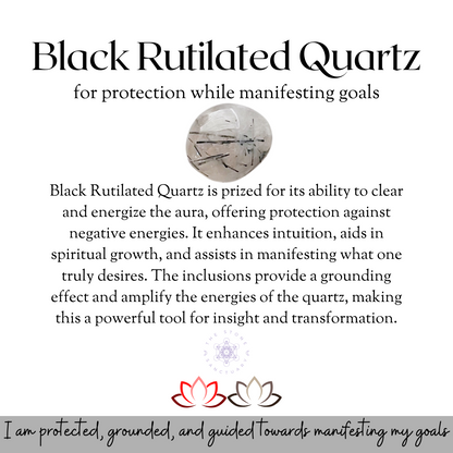 Black Rutilated Quartz Tumbled Stones