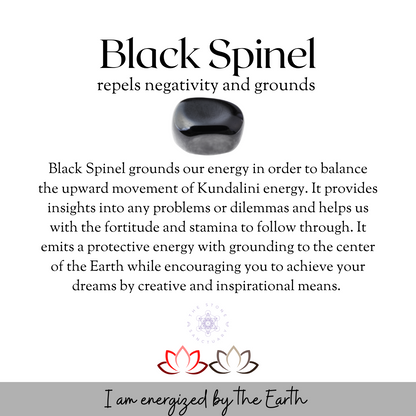 Black Spinel Tumbled Stones