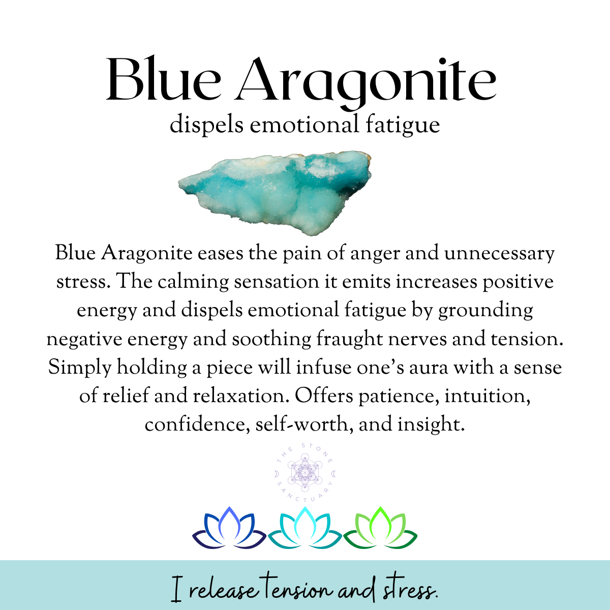 Blue Aragonite Tumbled Stones