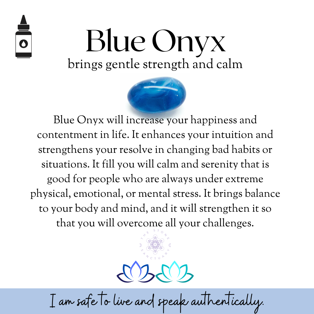 Blue Onyx Worry Stone