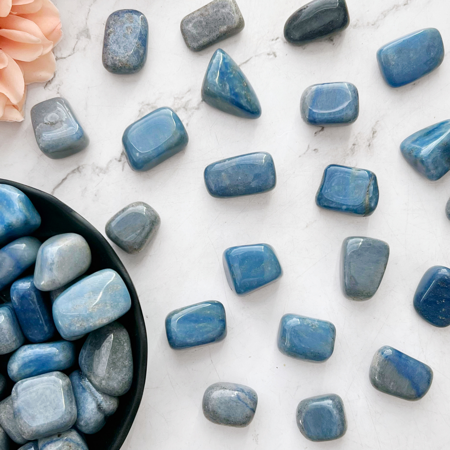 Blue Quartz Tumbled Stones