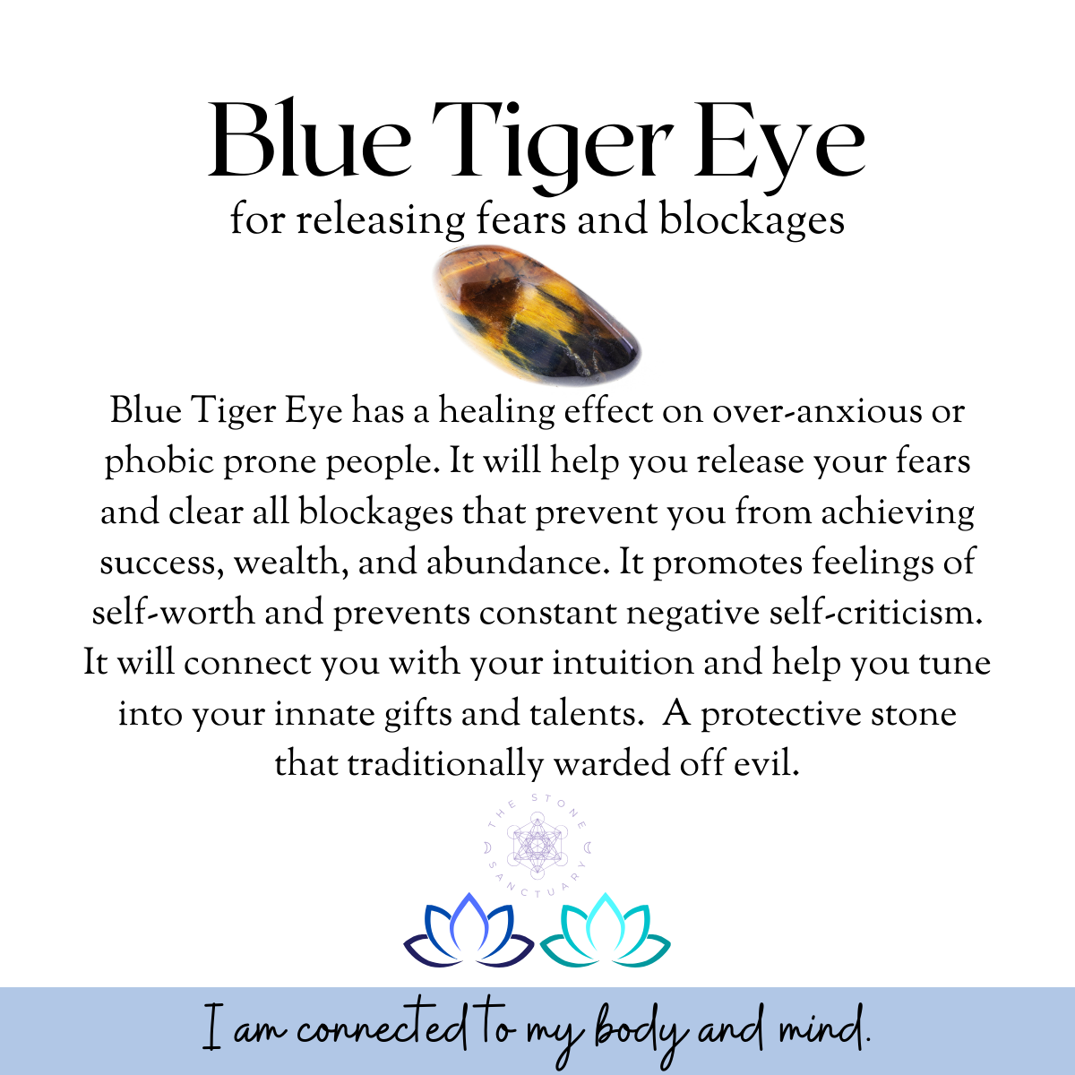 Blue Tiger Eye Tumbled Stones