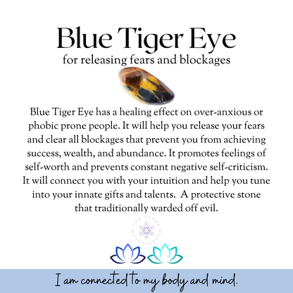 Blue Tiger Eye Tumbled Stones