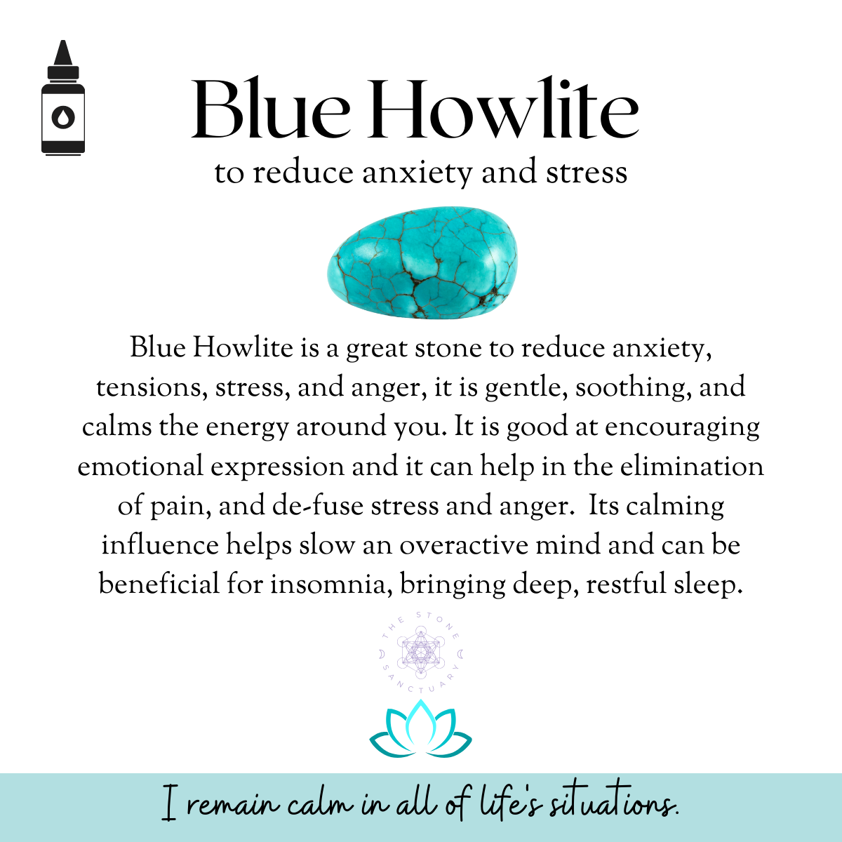 Blue Howlite Tumbled Stones