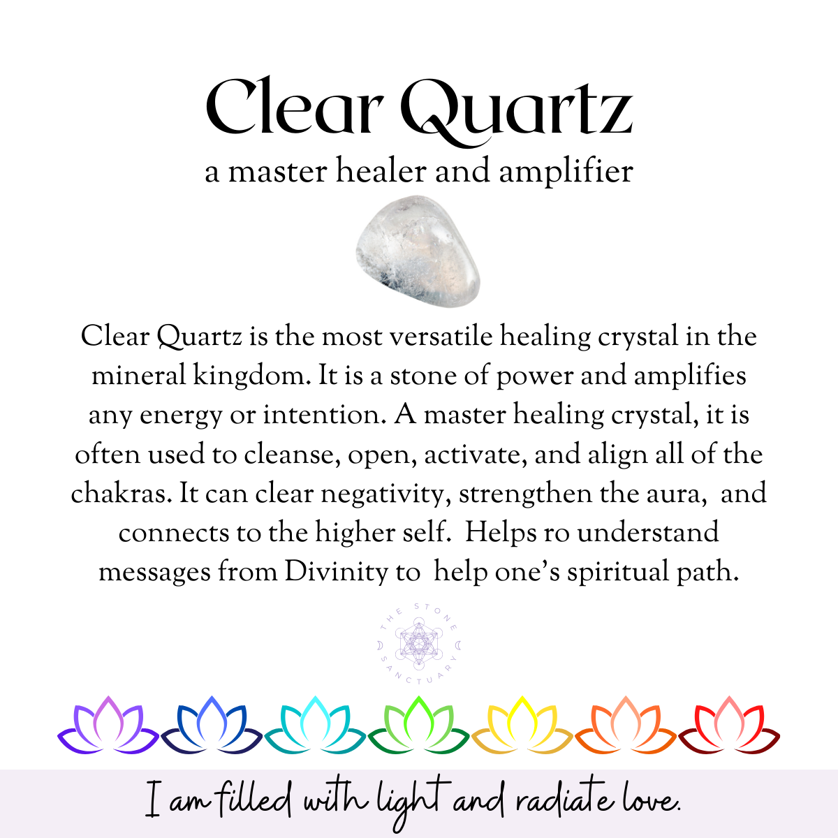 Clear Quartz Heart Shaped Worry Stones