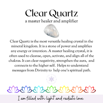 Clear Quartz Heart Shaped Worry Stones