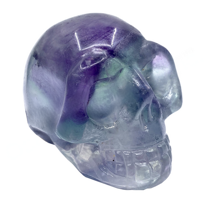 2" Rainbow Fluorite Crystal Skull