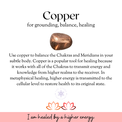 Copper Heart Worry Stones