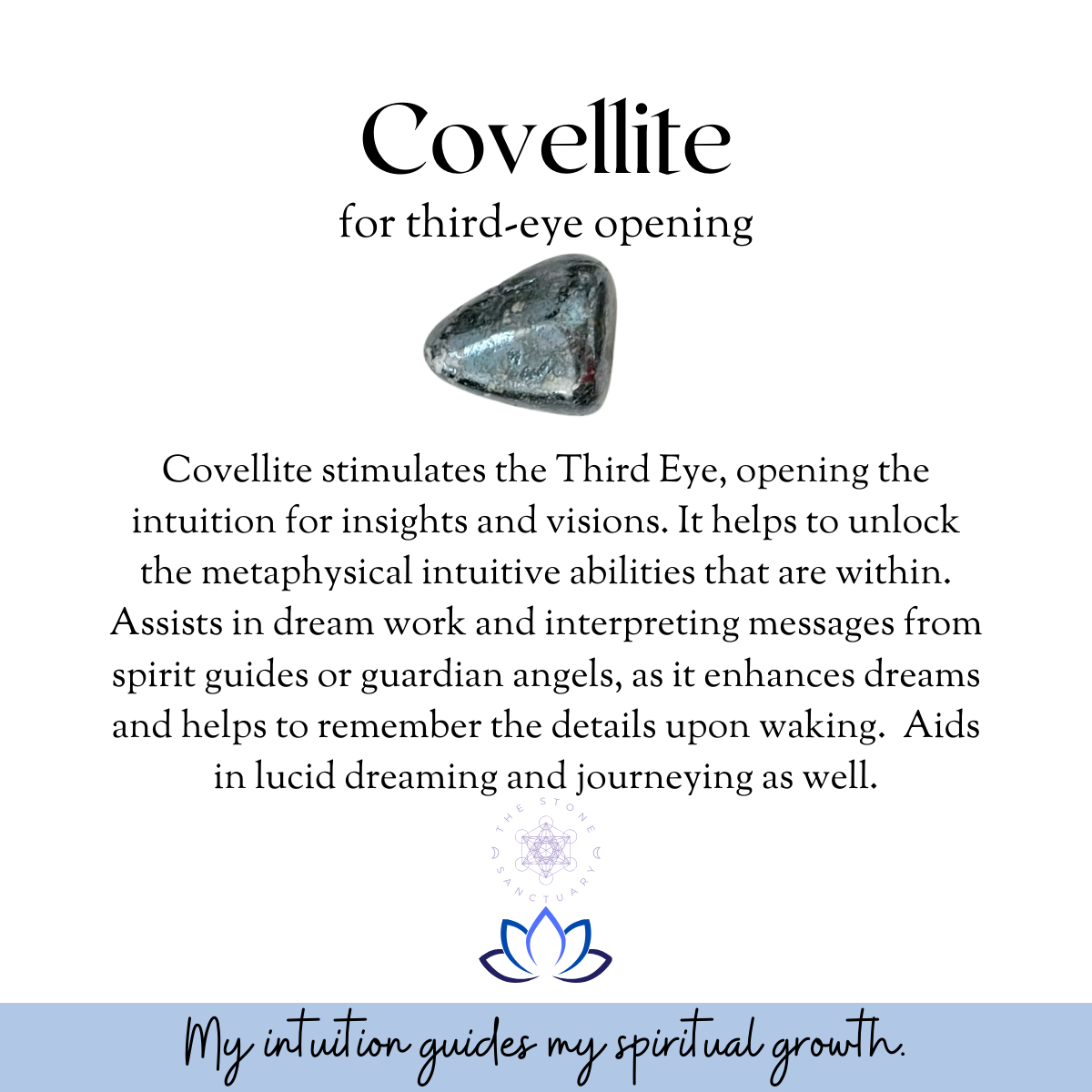 Covellite Tumbled Stone