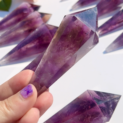 Smoky Amethyst Dragon Tooth Root Scepter - Bahia, Brazil