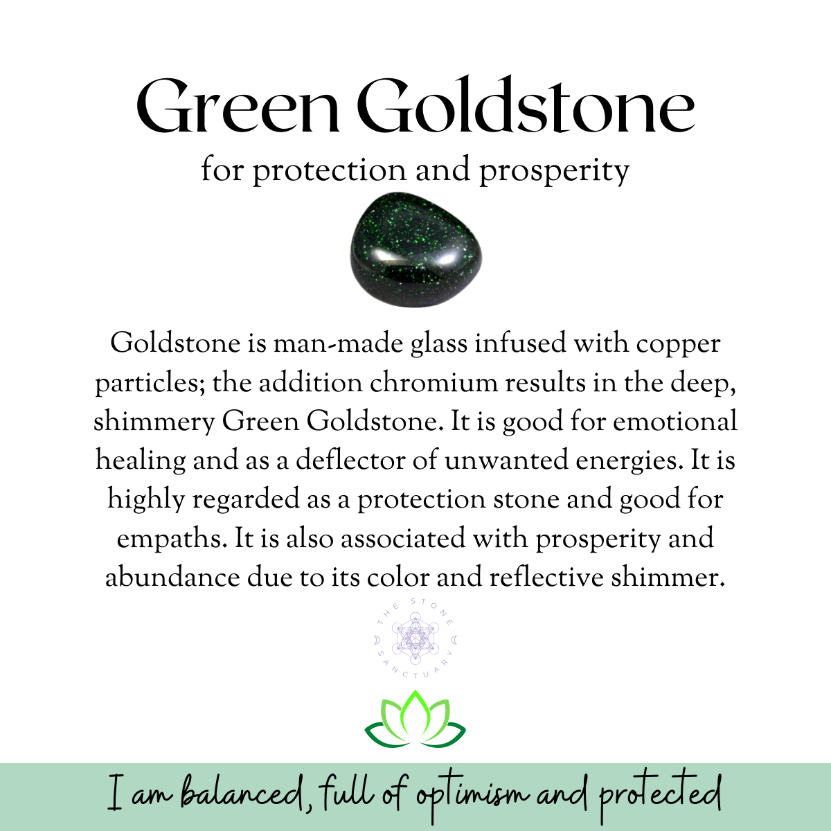 Green Goldstone Tumbled Stones