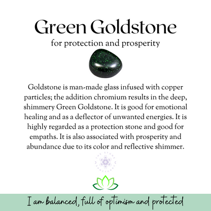 Green Goldstone Tumbled Stones