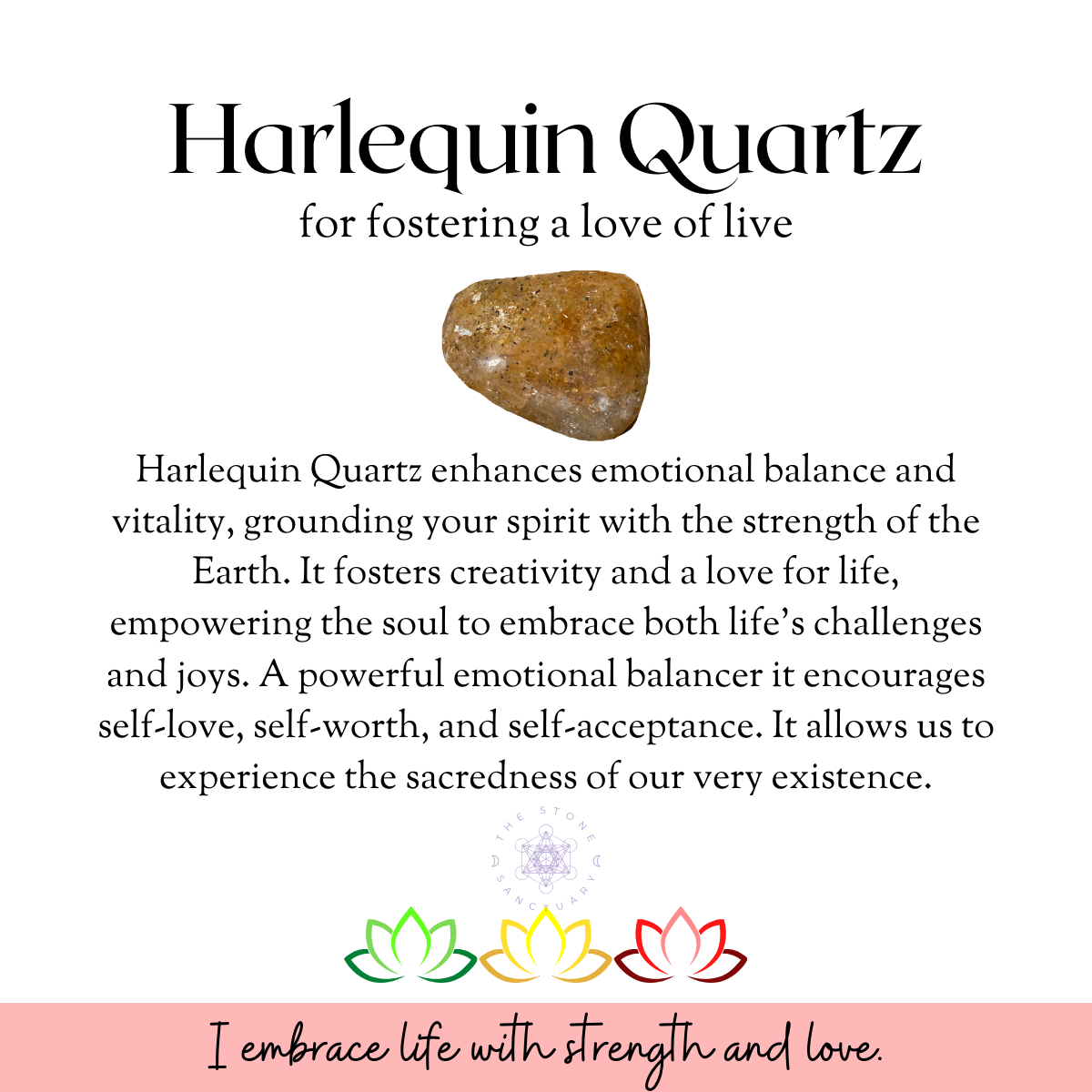 Harlequin Quartz Tumbled Stones