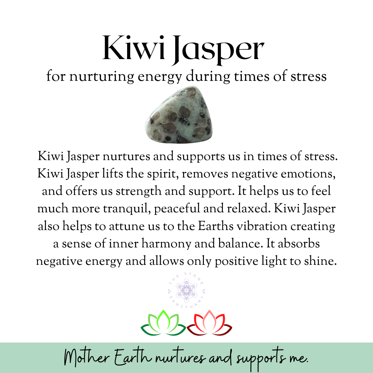 Kiwi Jasper Tumbled Stones