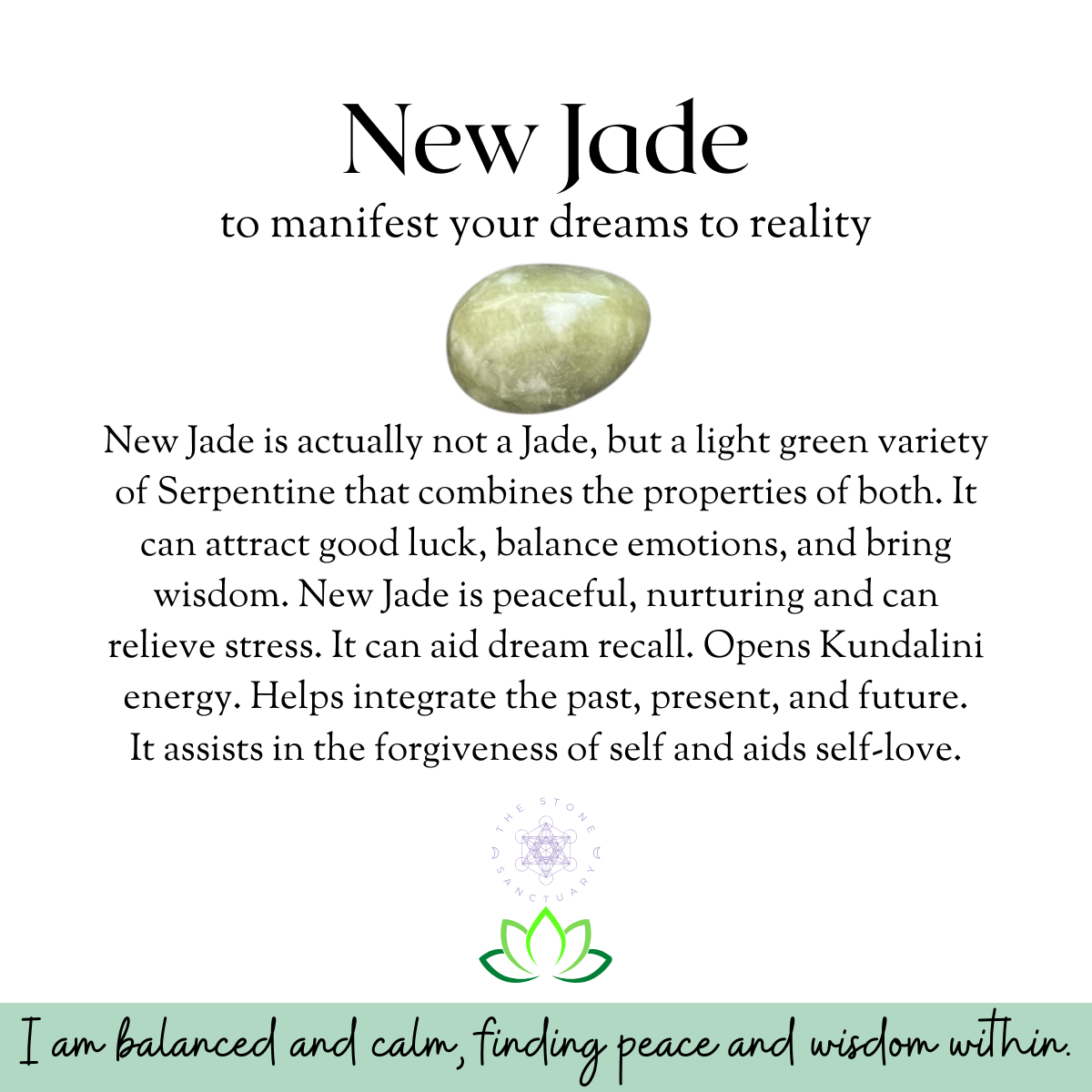 New Jade Tumbled Stones