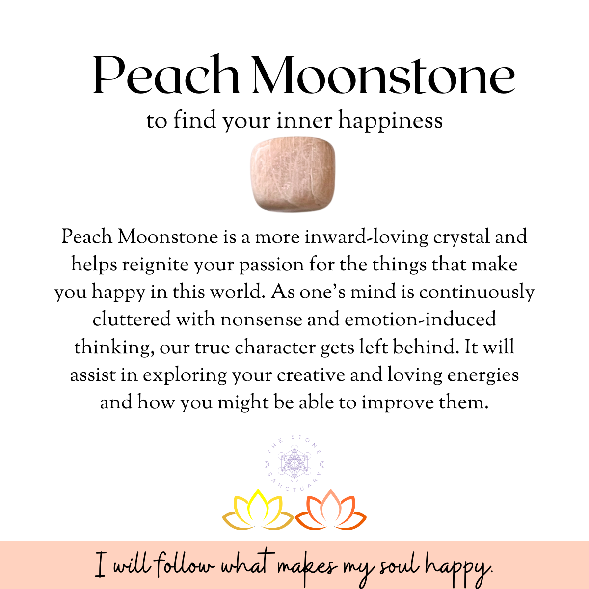 Peach Moonstone Tumbled Stones