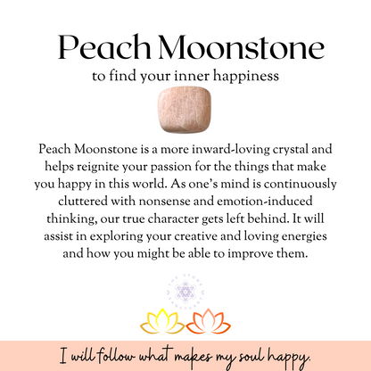 Peach Moonstone Tumbled Stones