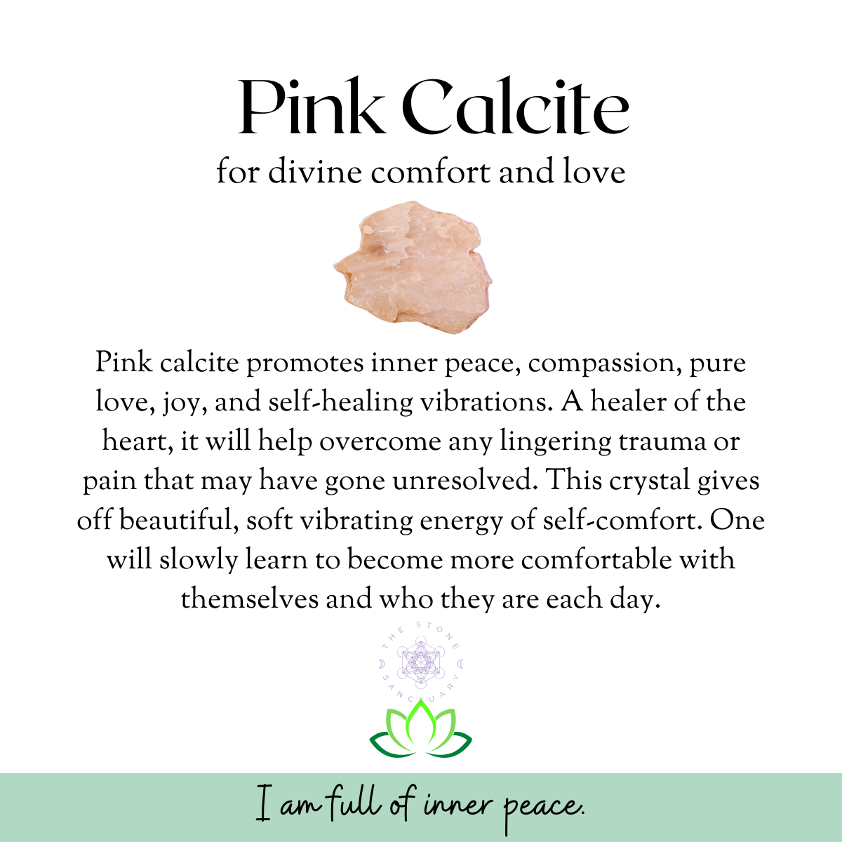 Pink Calcite Worry Stone