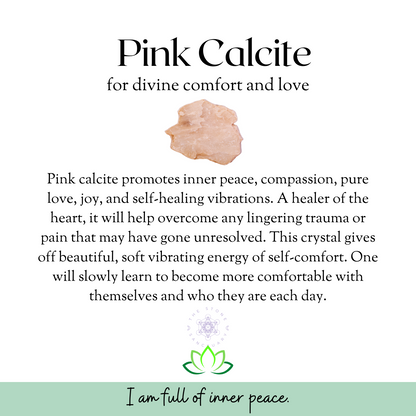 Pink Calcite Worry Stone