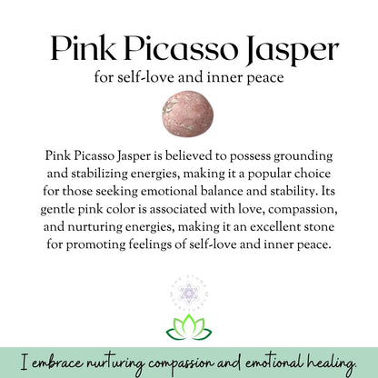 Pink Picasso Jasper Tumbled Stone