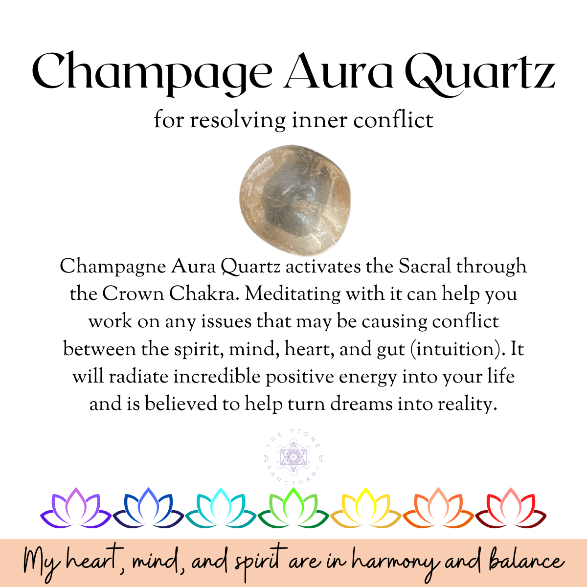 Champagne Aura Quartz Tumbled Stone