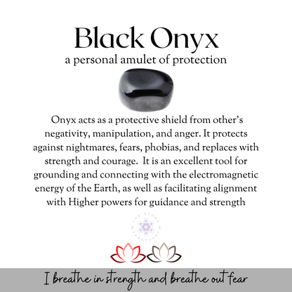 Black Onyx Worry Stone