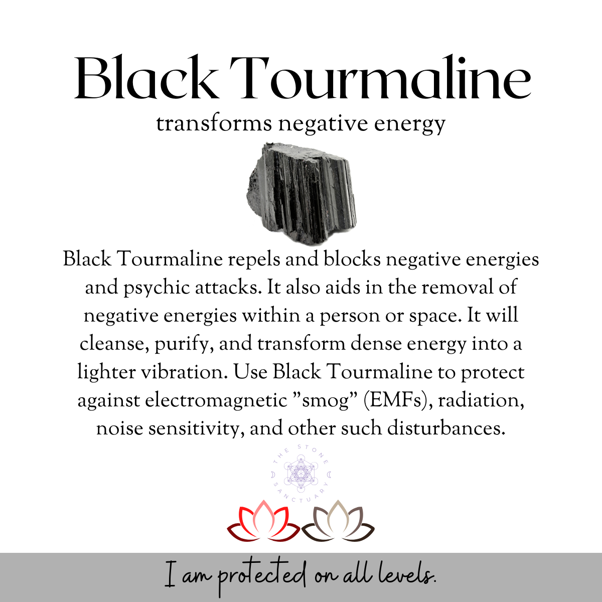 3-4" Black Tourmaline Point