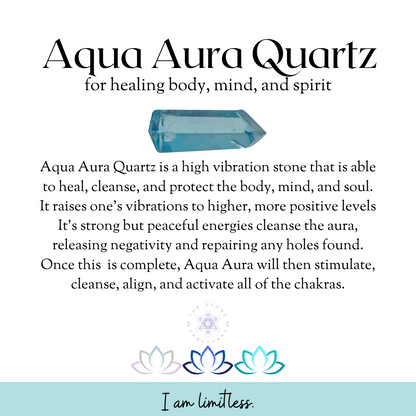 2-4" Polished Aqua Aura Quartz Point