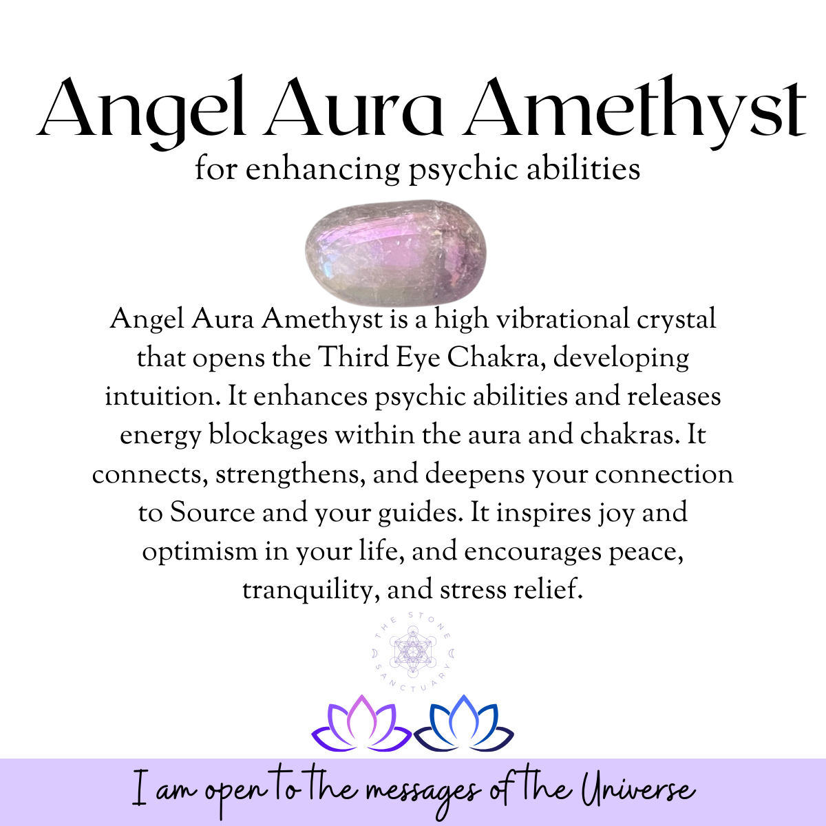 Angel Aura Amethyst Tumbled Stones