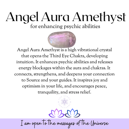 Angel Aura Amethyst Tumbled Stones