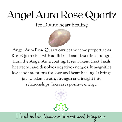 Angel Aura Rose Quartz Tumbled Stones