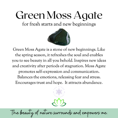 Green Moss Agate Crystal Chips