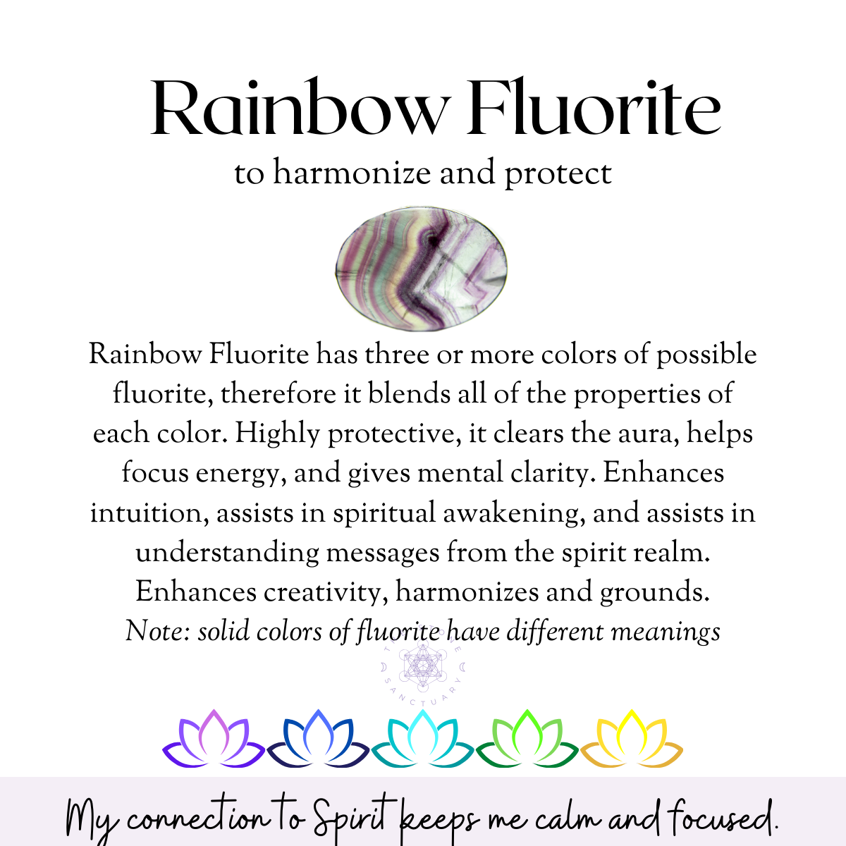 Rainbow Fluorite Palm Stone