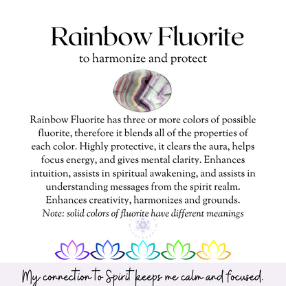 Rainbow Fluorite Worry Stone