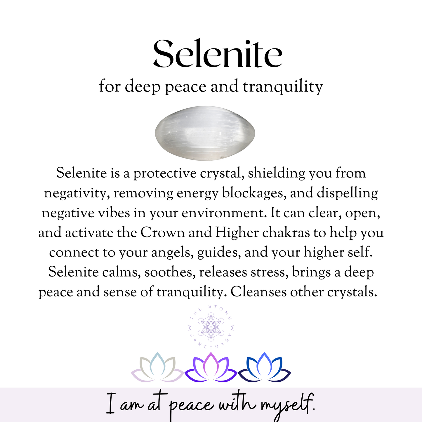 Selenite Teardrop Chakra Pendulum