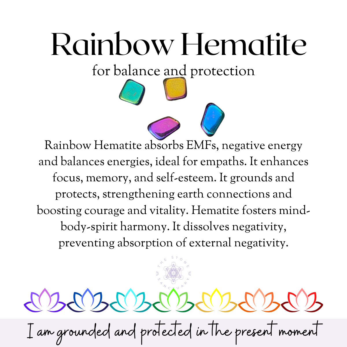 Rainbow Hematite Tumbled Stones