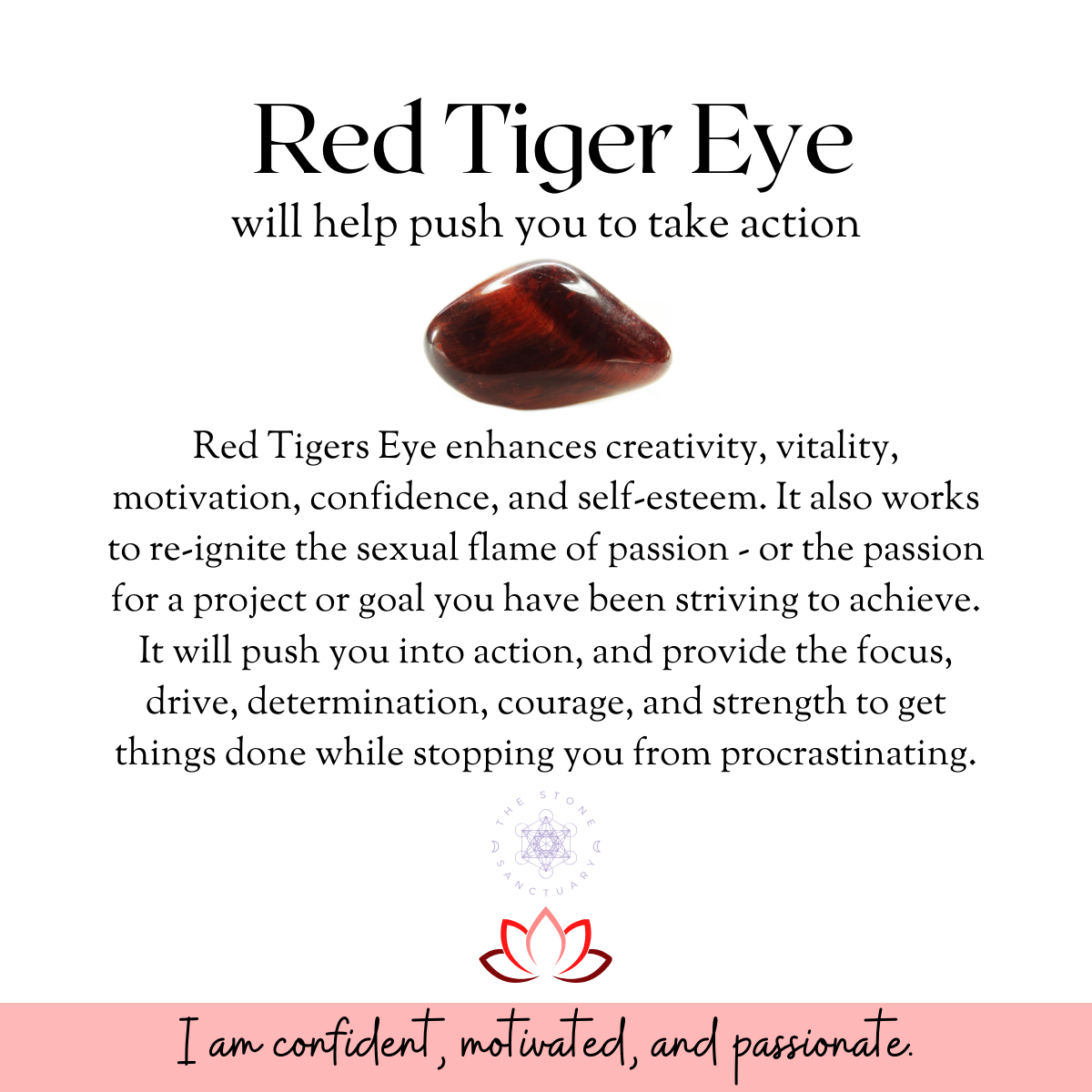 Red Tigers Eye Tumbled Stones