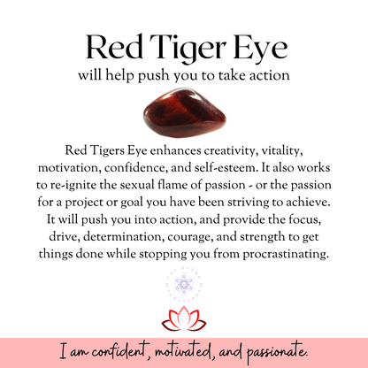 Red Tigers Eye Tumbled Stones