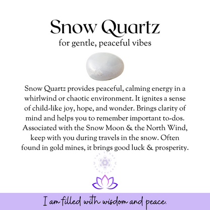 Snow Quartz Tumbled Stones