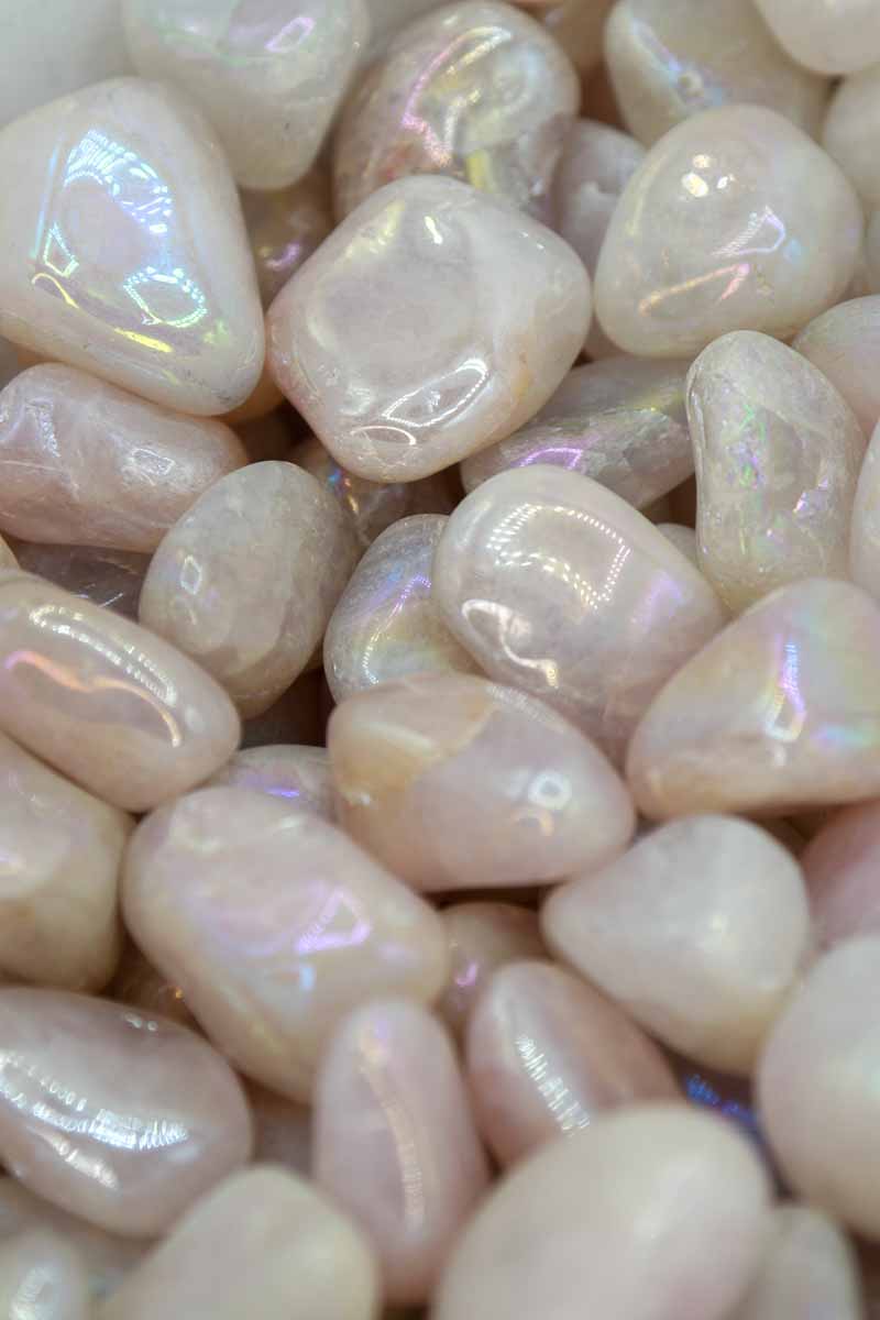 Angel Aura Rose Quartz Tumbled Stones