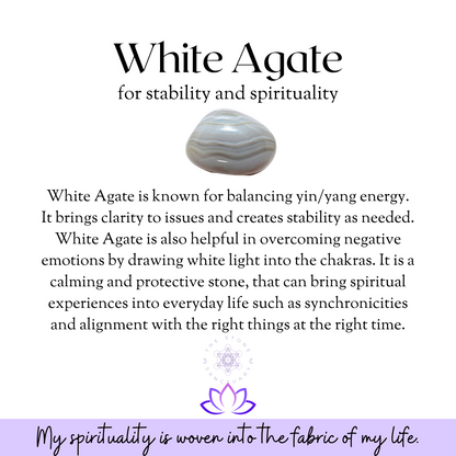 White Agate Tumbled Stones