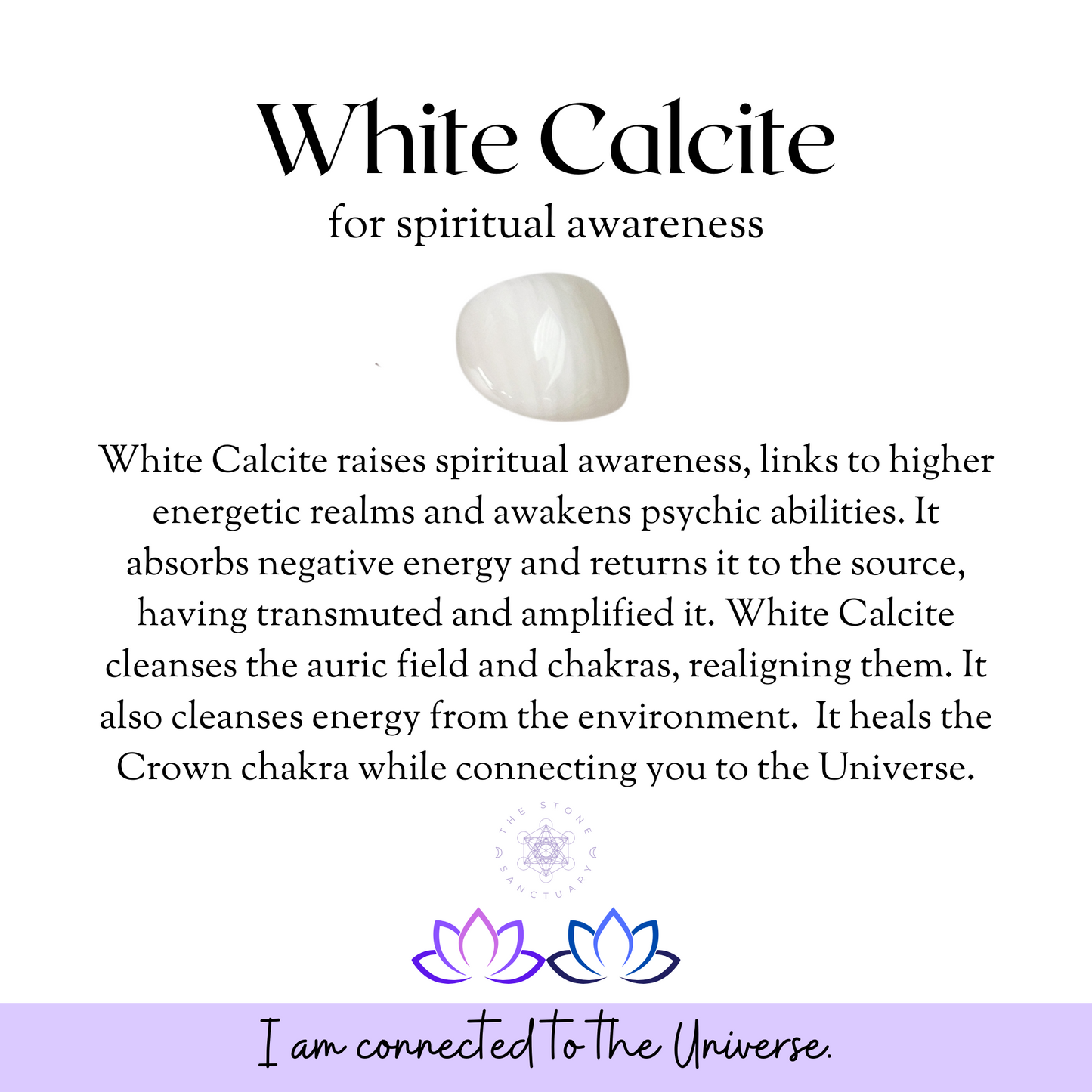 White Calcite Tumbled Stones