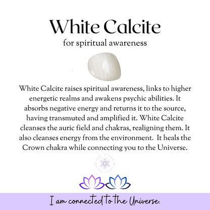 White Calcite Tumbled Stones