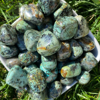 African Turquoise Tumbled Stones