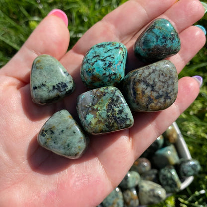 African Turquoise Tumbled Stones