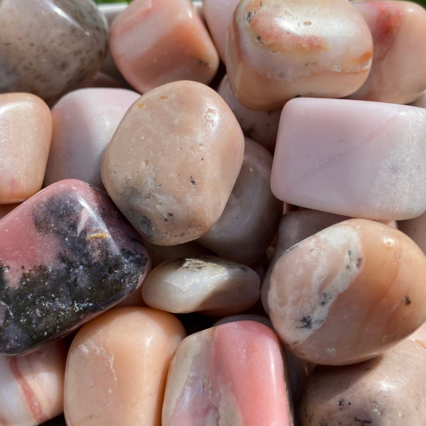 Peruvian Pink Opal Tumbled Stones