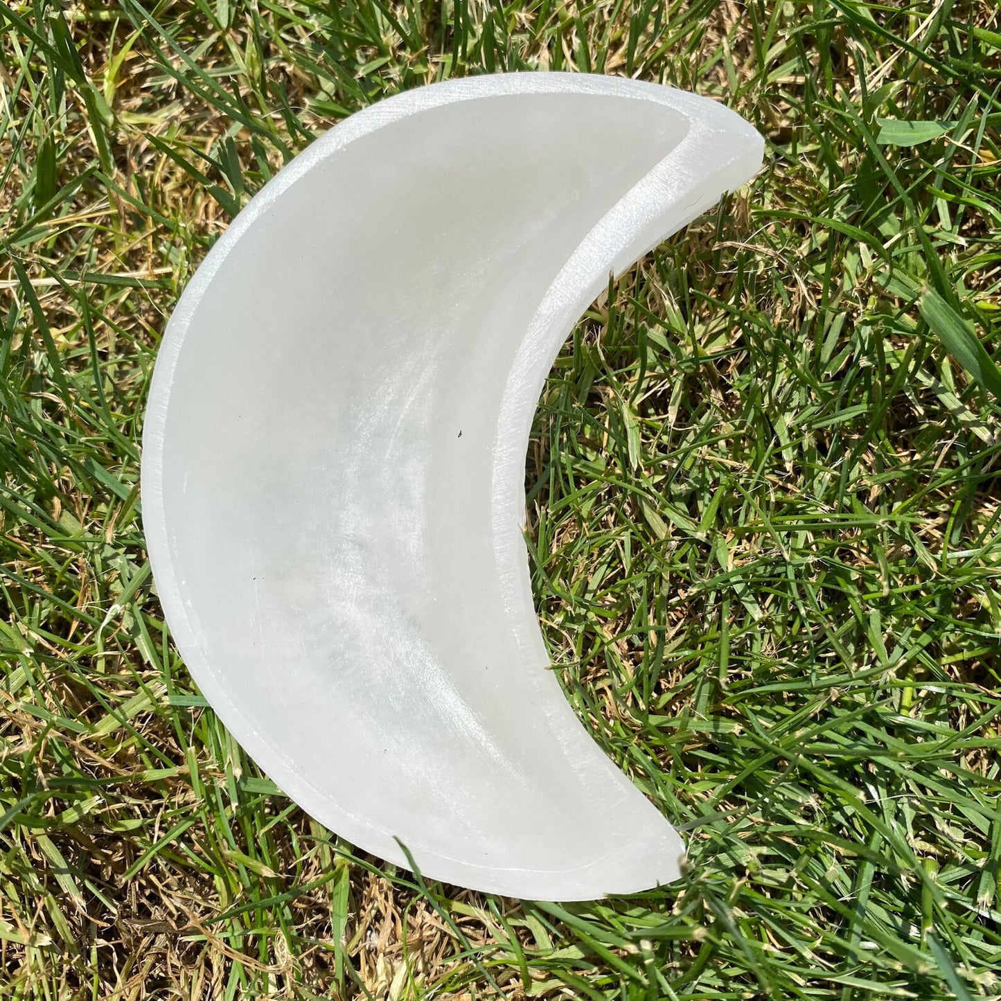 4" Selenite Crescent Moon Bowl