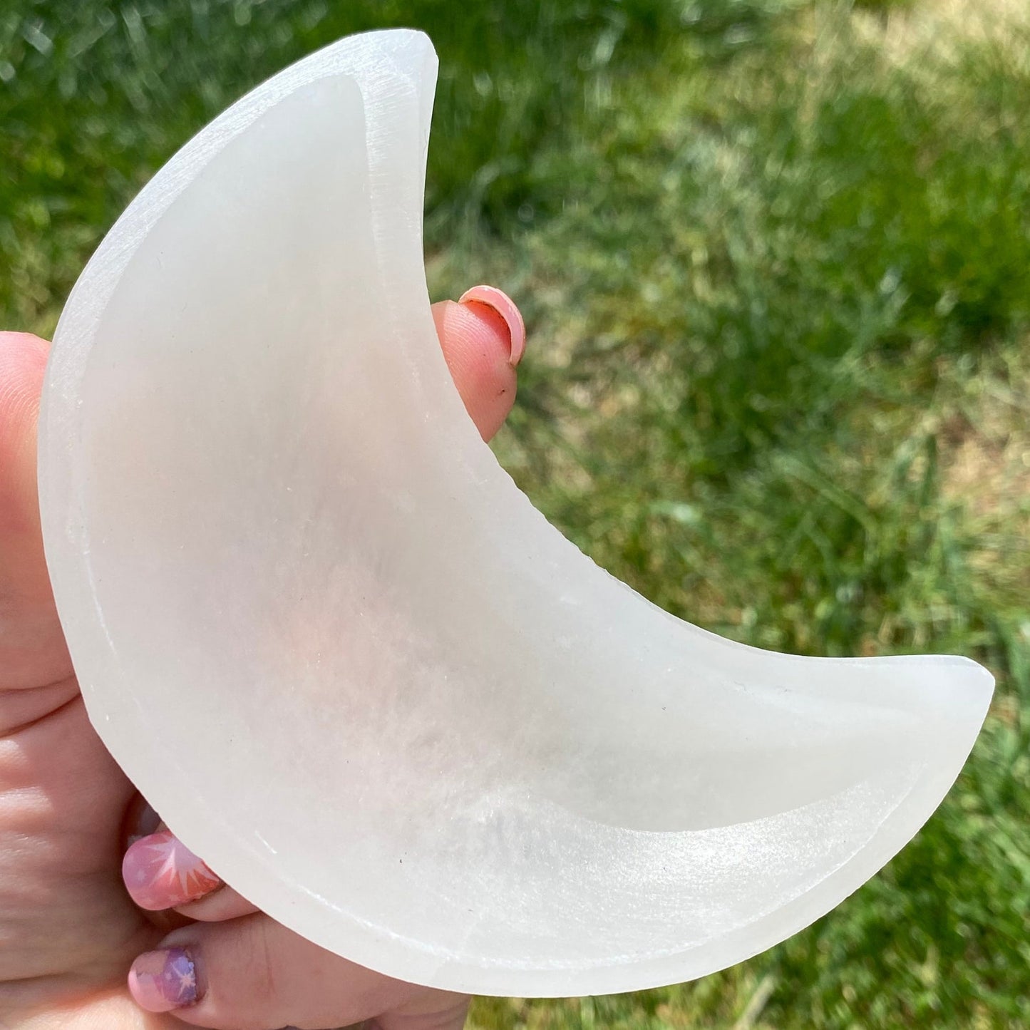 4" Selenite Crescent Moon Bowl