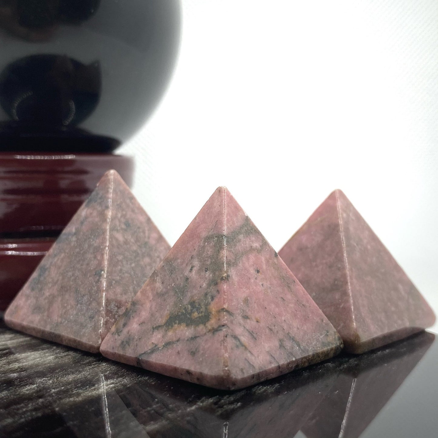 1" Mini Rhodonite Pyramid